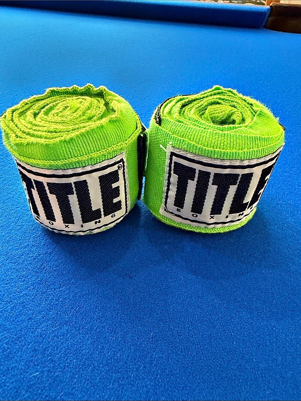 Title Boxing Semi-Elastic Mexican Handwraps Green & Black
